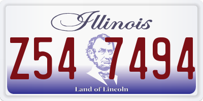 IL license plate Z547494