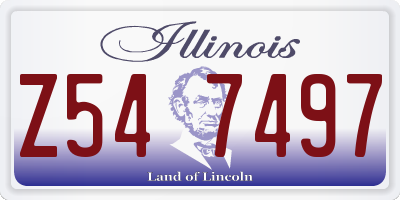 IL license plate Z547497