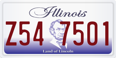 IL license plate Z547501