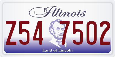 IL license plate Z547502