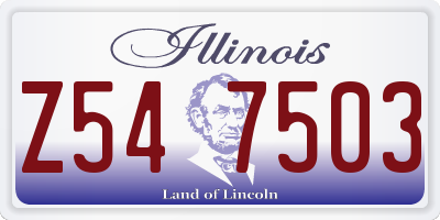 IL license plate Z547503