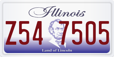 IL license plate Z547505