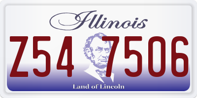 IL license plate Z547506