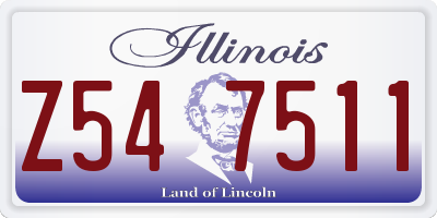 IL license plate Z547511