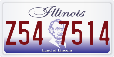 IL license plate Z547514