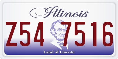 IL license plate Z547516