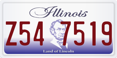 IL license plate Z547519