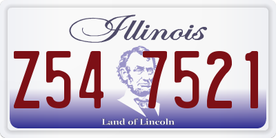 IL license plate Z547521
