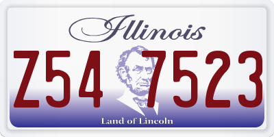 IL license plate Z547523