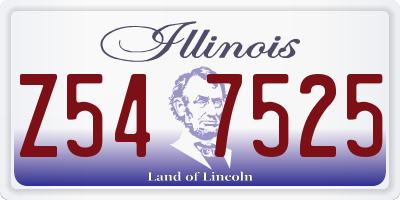 IL license plate Z547525