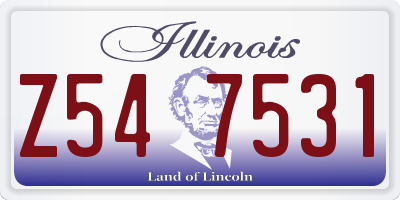 IL license plate Z547531