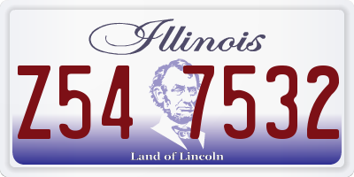 IL license plate Z547532