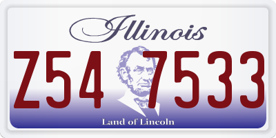 IL license plate Z547533
