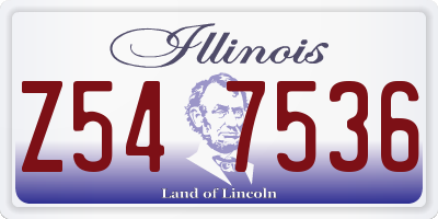 IL license plate Z547536