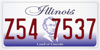 IL license plate Z547537
