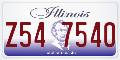 IL license plate Z547540
