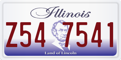 IL license plate Z547541
