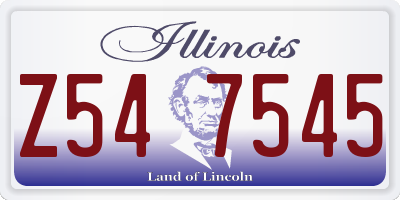 IL license plate Z547545