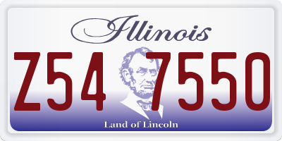 IL license plate Z547550