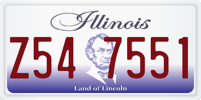 IL license plate Z547551