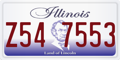 IL license plate Z547553