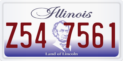 IL license plate Z547561