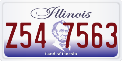 IL license plate Z547563