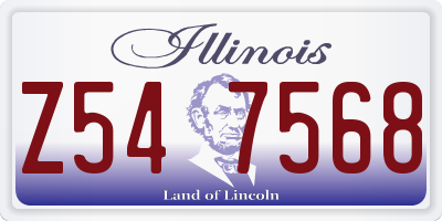 IL license plate Z547568
