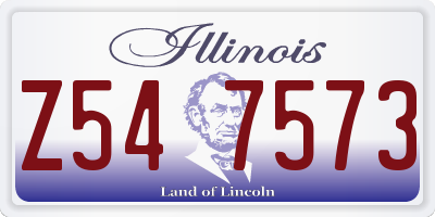 IL license plate Z547573