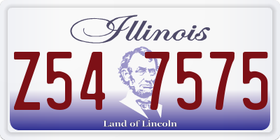 IL license plate Z547575