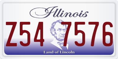 IL license plate Z547576