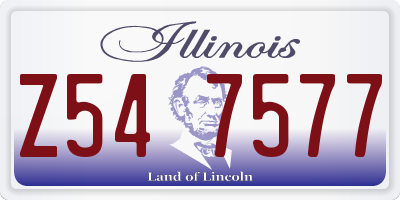 IL license plate Z547577