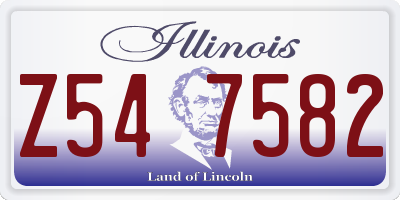 IL license plate Z547582