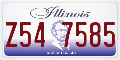 IL license plate Z547585