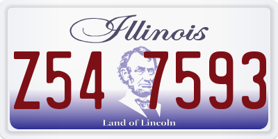 IL license plate Z547593