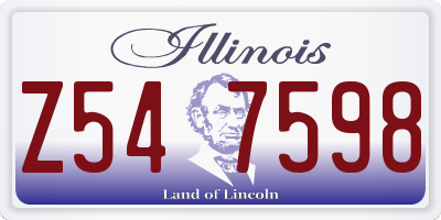 IL license plate Z547598