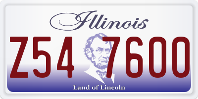 IL license plate Z547600