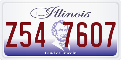 IL license plate Z547607
