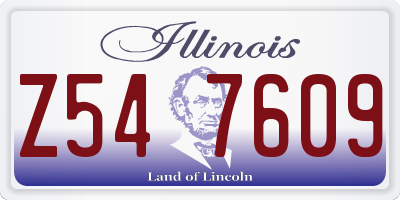 IL license plate Z547609