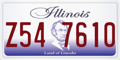 IL license plate Z547610