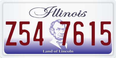 IL license plate Z547615