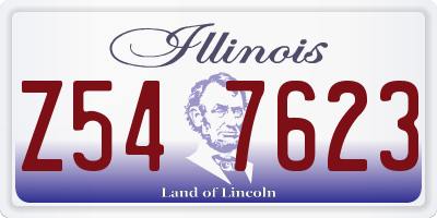 IL license plate Z547623