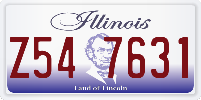 IL license plate Z547631