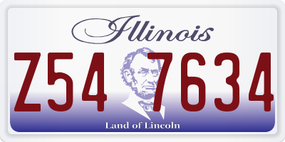 IL license plate Z547634
