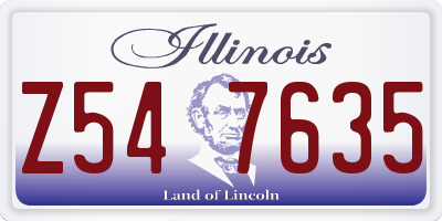 IL license plate Z547635
