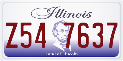 IL license plate Z547637