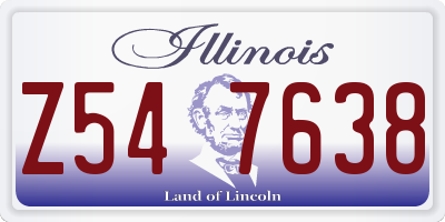 IL license plate Z547638