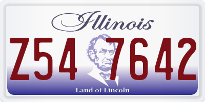 IL license plate Z547642