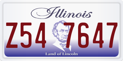IL license plate Z547647