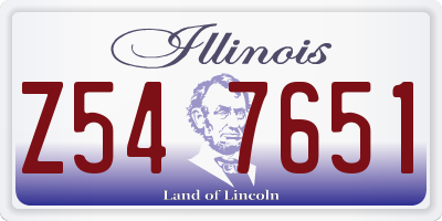 IL license plate Z547651